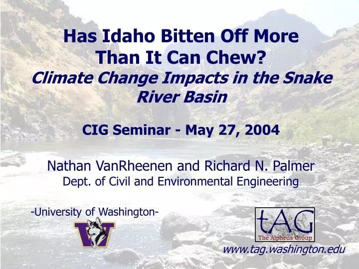 has idaho bitten off more than it can chew climate change impacts in the snake river basin