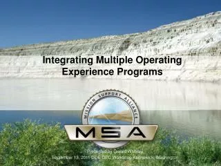 Integrating Multiple Operating Experience Programs