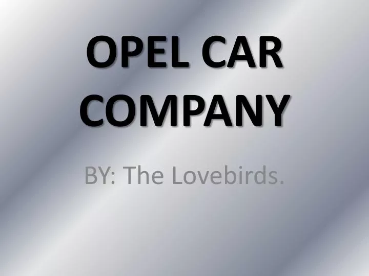 opel car company