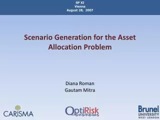 Scenario Generation for the Asset Allocation Problem