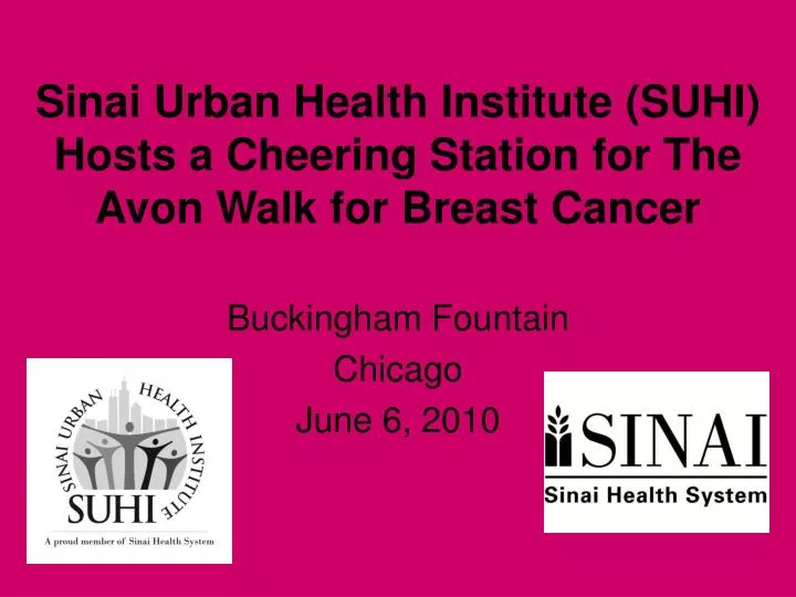sinai urban health institute suhi hosts a cheering station for the avon walk for breast cancer