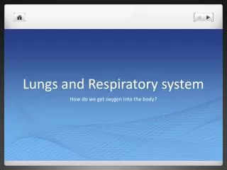 Lungs and Respiratory system