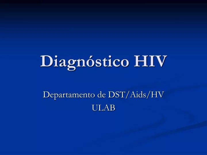 diagn stico hiv