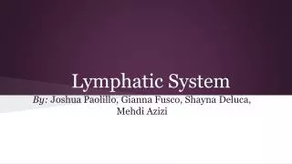 Lymphatic System