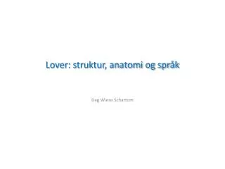 lover struktur anatomi og spr k