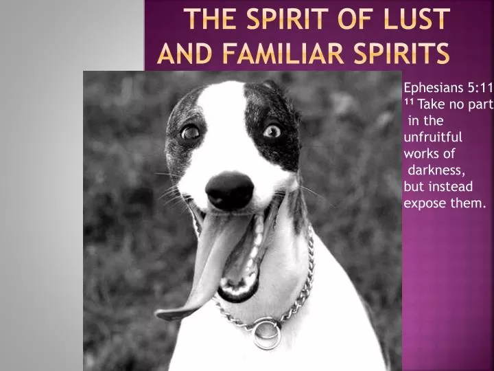the spirit of lust and familiar spirits