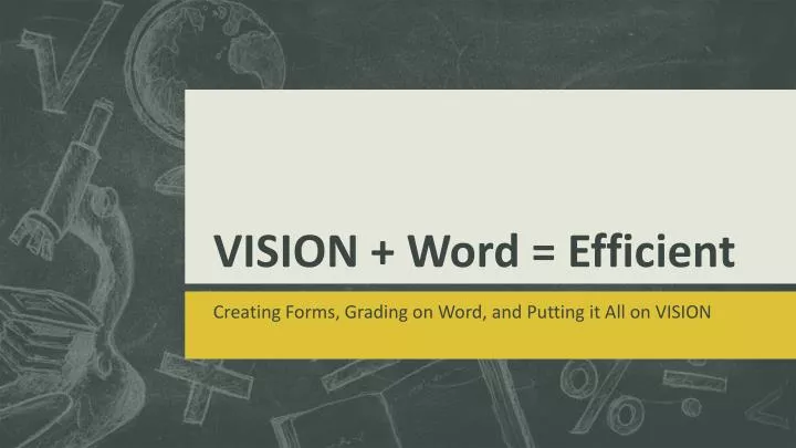 vision word efficient