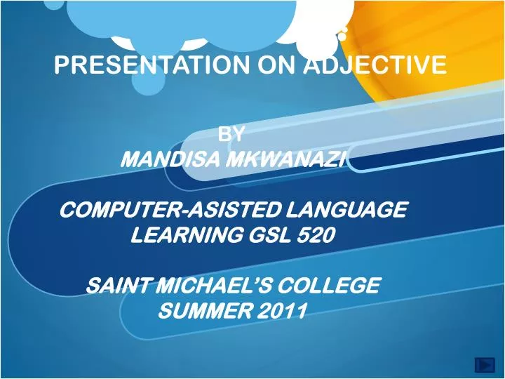 presentation on adjective