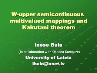 W-upper semicontinuous multivalued mappings and Kakutani theorem