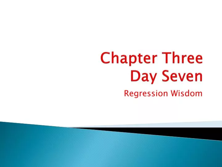 chapter three day seven