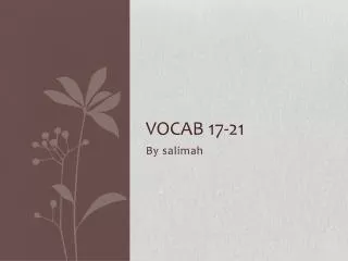 vocab 17 21