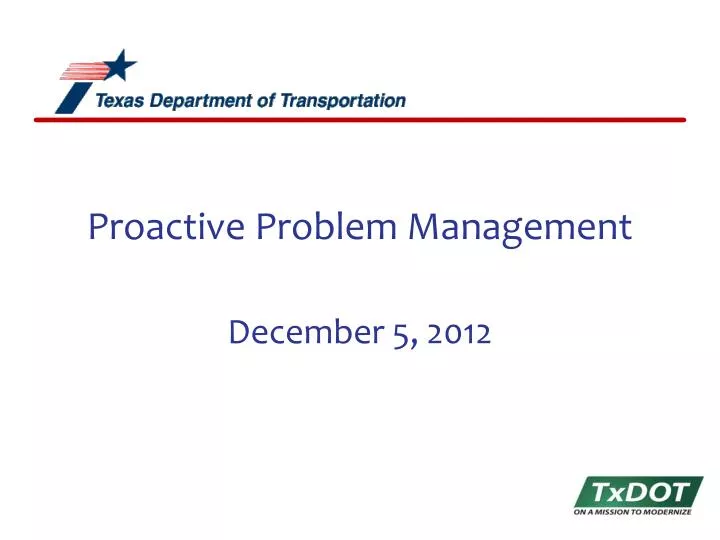 proactive problem management