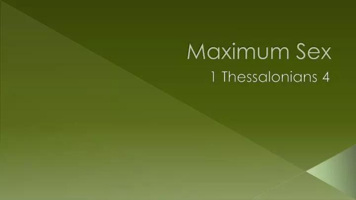 maximum sex