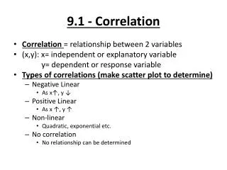 9.1 - Correlation