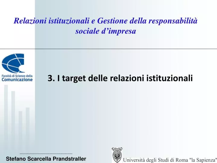 relazioni istituzionali e gestione della responsabilit sociale d impresa