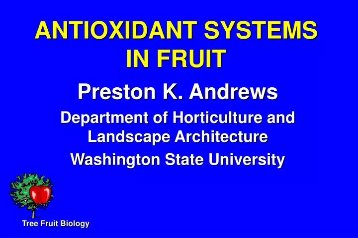 antioxidant systems in fruit