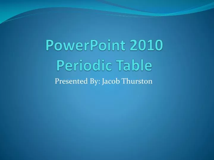 powerpoint 2010 periodic table