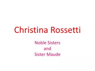 Christina Rossetti
