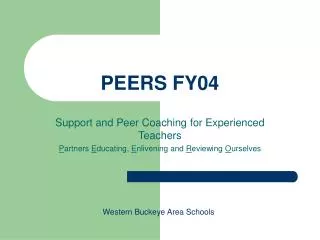 PEERS FY04