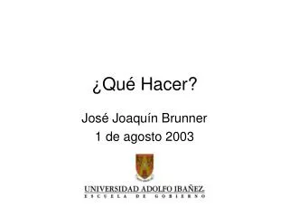 qu hacer