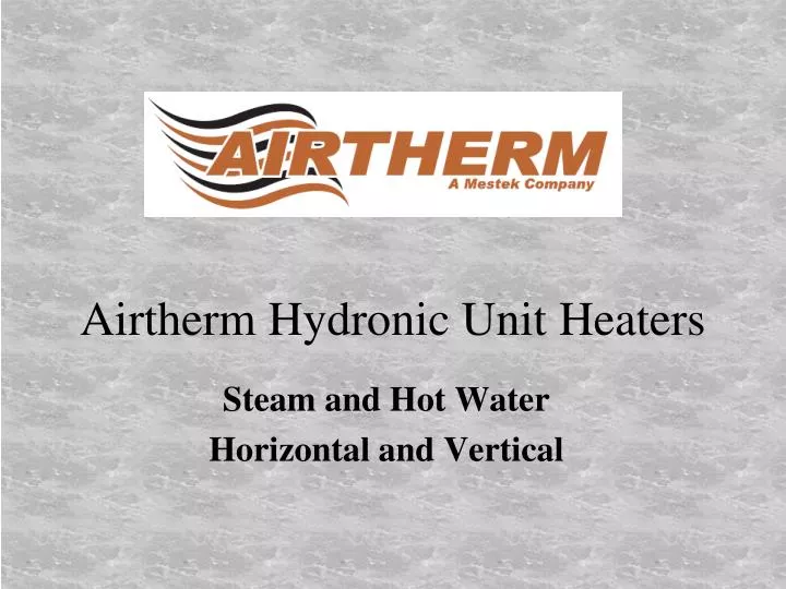 airtherm hydronic unit heaters