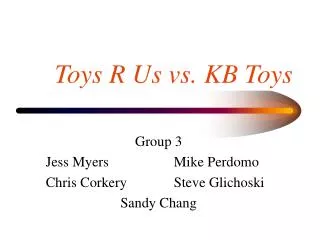 Toys R Us vs. KB Toys