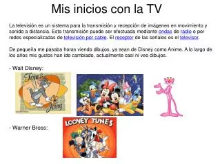 mis inicios con la tv