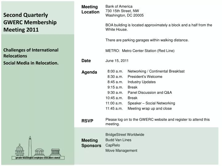 second quarterly gwerc membership meeting 2011