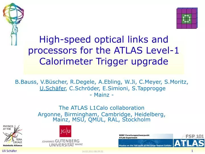 high speed optical links and processors for the atlas level 1 calorimeter trigger upgrade