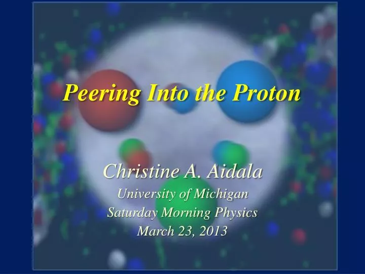peering into the proton