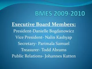 BMES 2009-2010