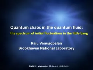 Quantum chaos in the quantum fluid: