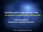 Quantum chaos in the quantum fluid: - slide 1