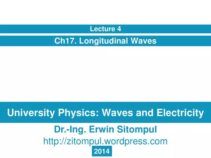 university physics waves and electricity