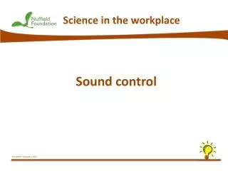 Sound control