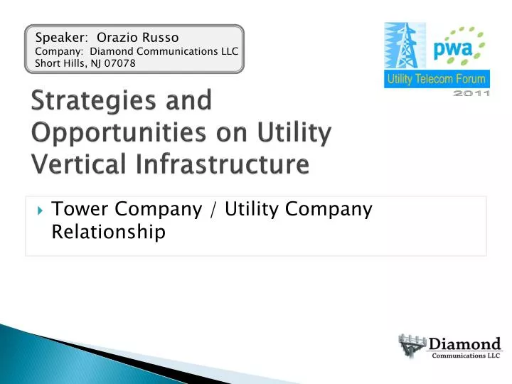 strategies and opportunities on utility vertical infrastructure