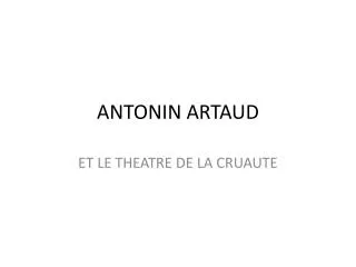 antonin artaud