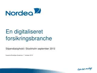 en digitaliseret forsikringsbranche