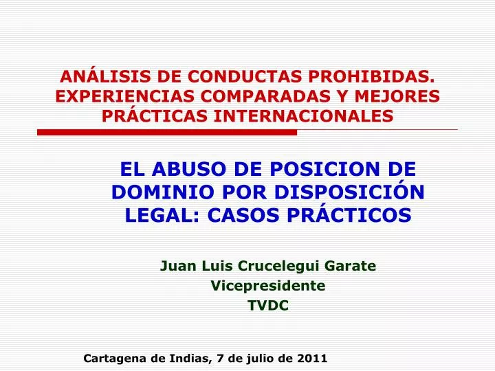 an lisis de conductas prohibidas experiencias comparadas y mejores pr cticas internacionales