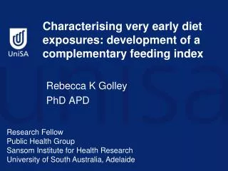 Characterising very early diet exposures: development of a complementary feeding index