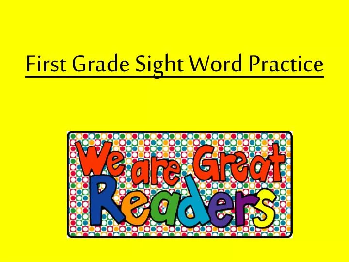 first grade sight word practice