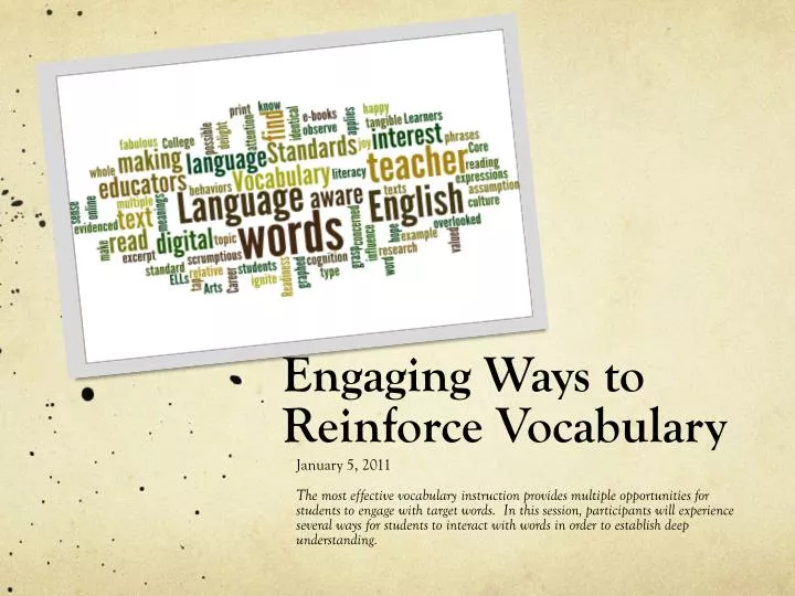 engaging ways to reinforce vocabulary