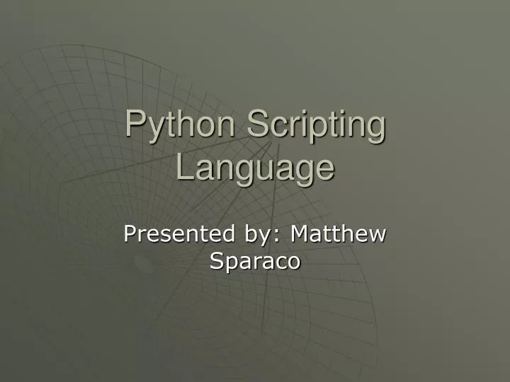 python scripting language
