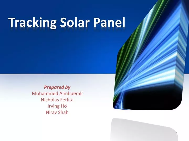 tracking solar panel