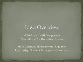 Iowa Overview