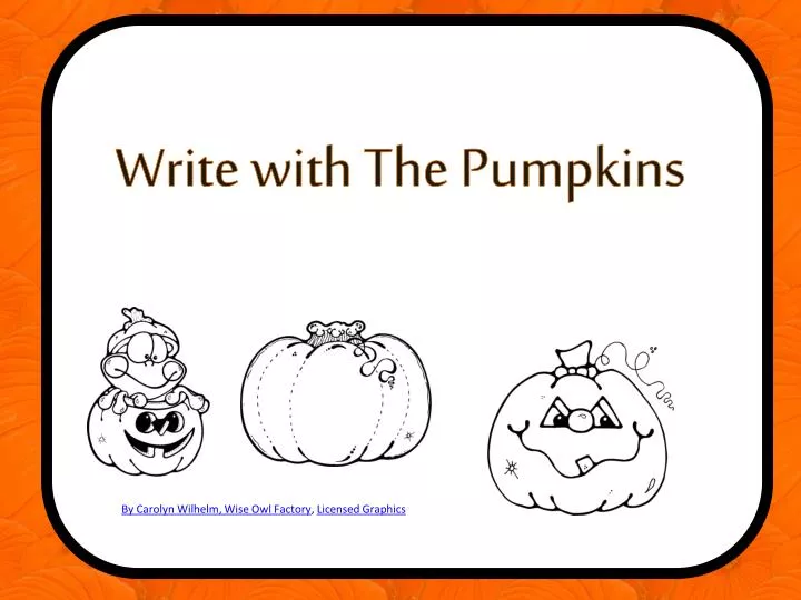 write with the pumpkins