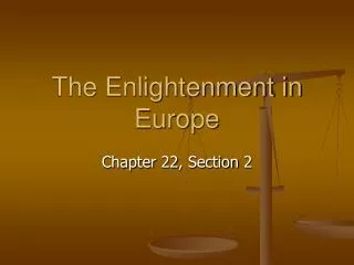 the enlightenment in europe