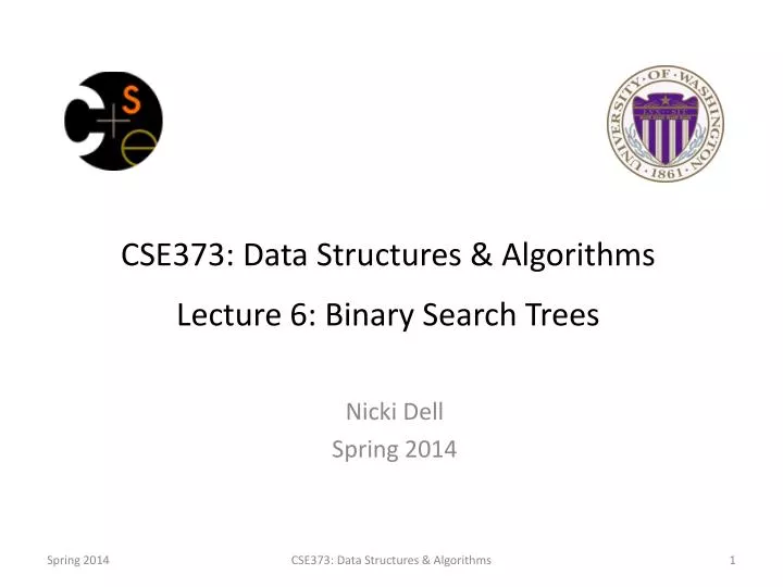 cse373 data structures algorithms lecture 6 binary search trees