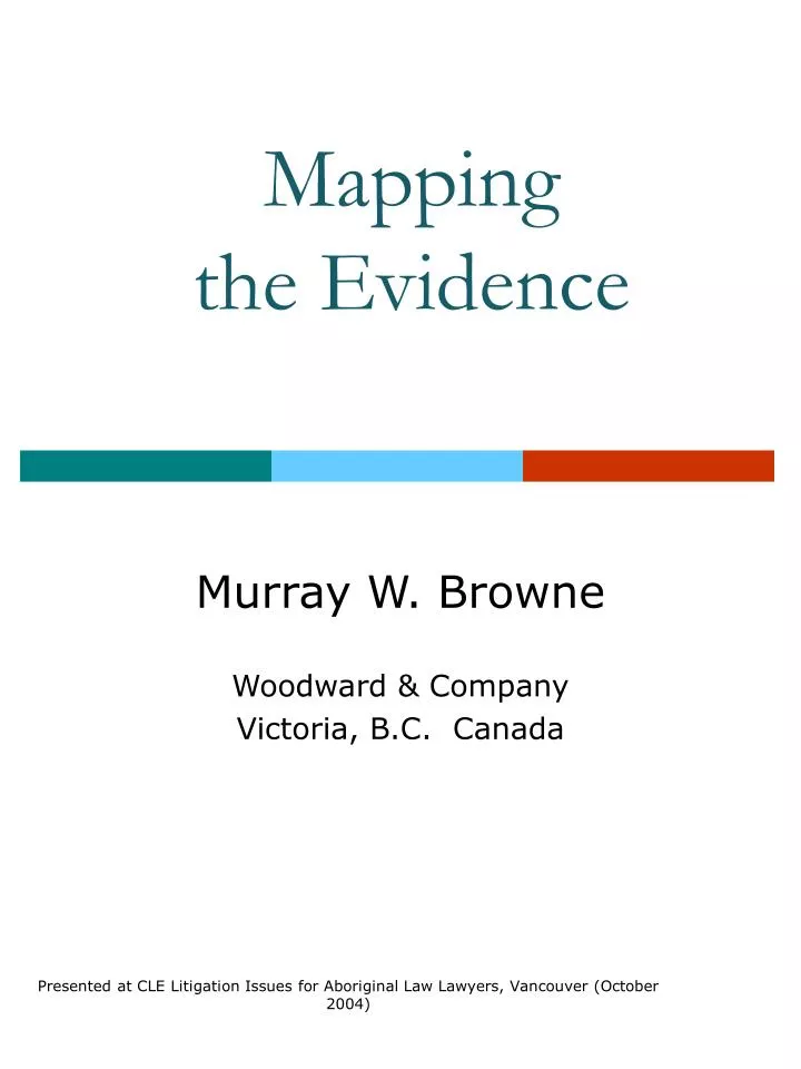 mapping the evidence