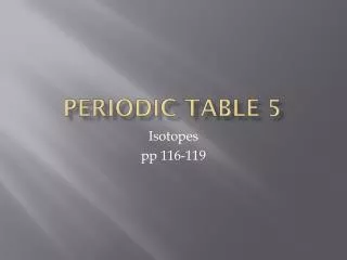 Periodic table 5